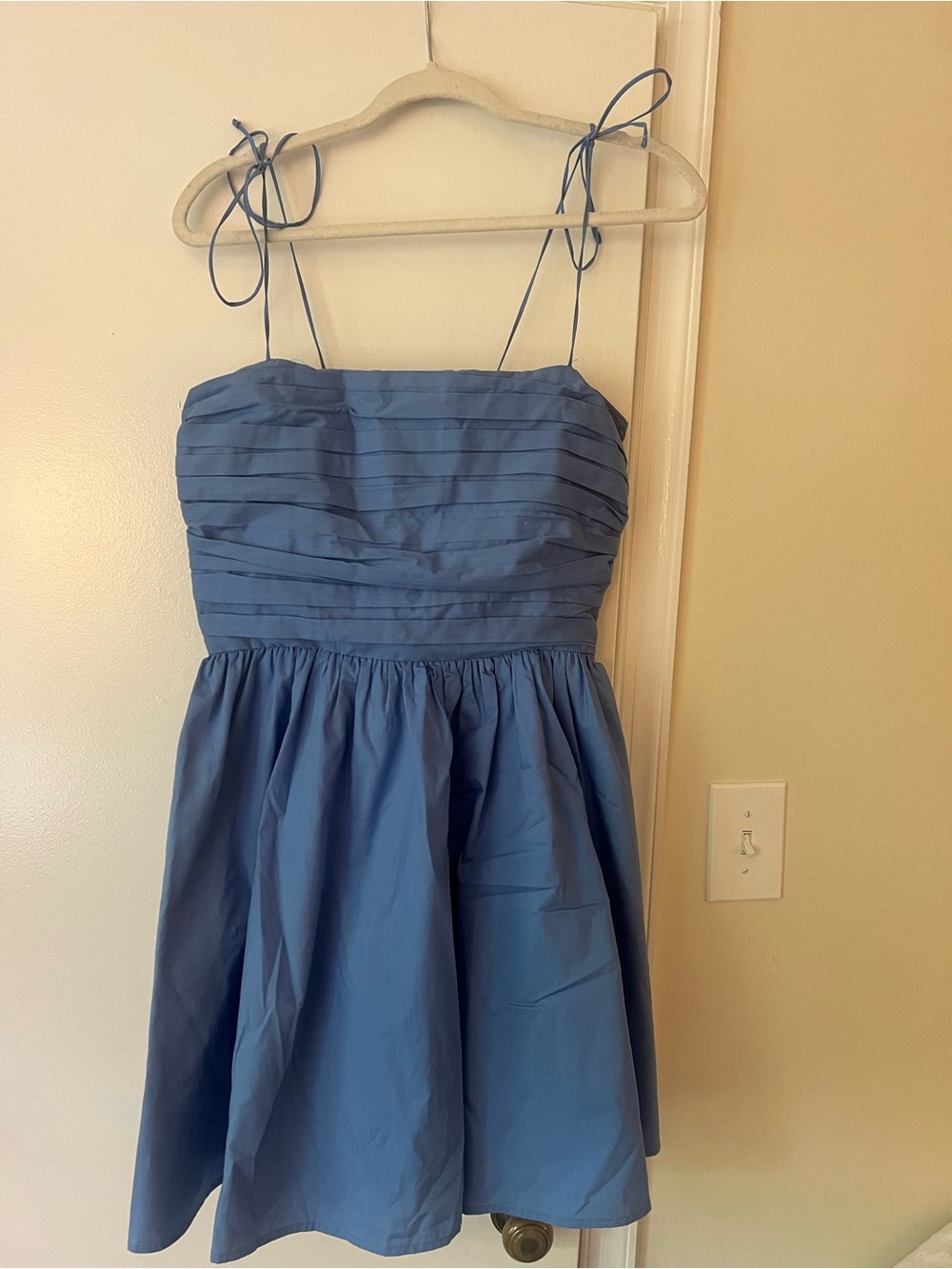 Abercrombie & Fitch Slate Blue Tie-Strap Mini Dress